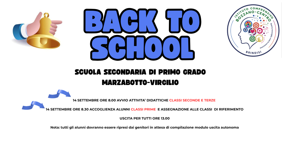 AVVIO ATTIVITA' SCUOLA SECONDARIA PRIMO GRADO
