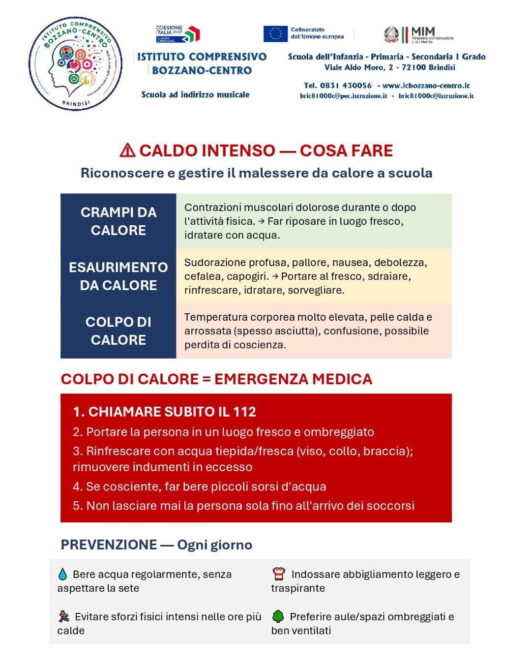 CALDO INTESO -COSA FARE